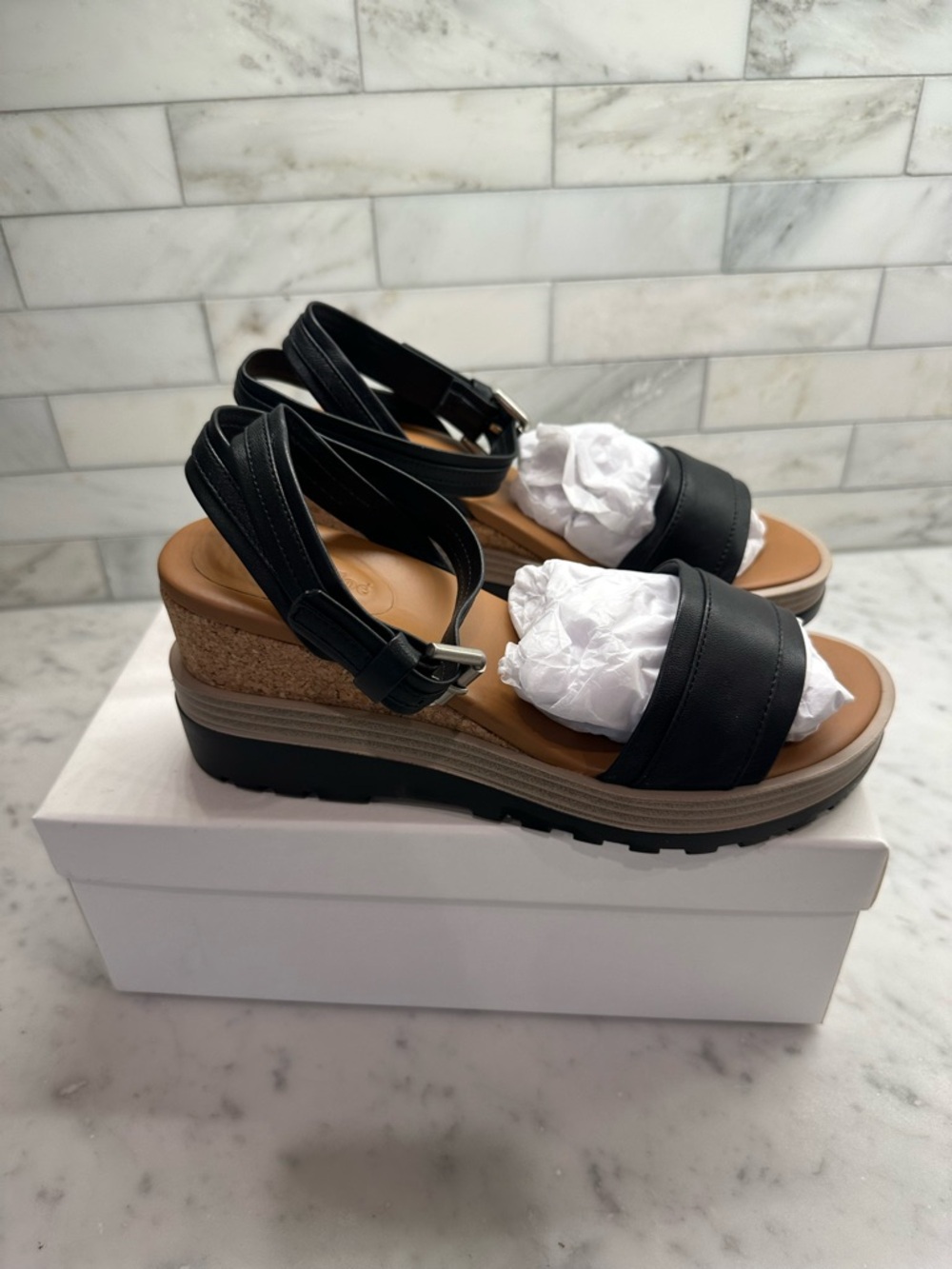 See By Chloe Women's Black Platform Sandals